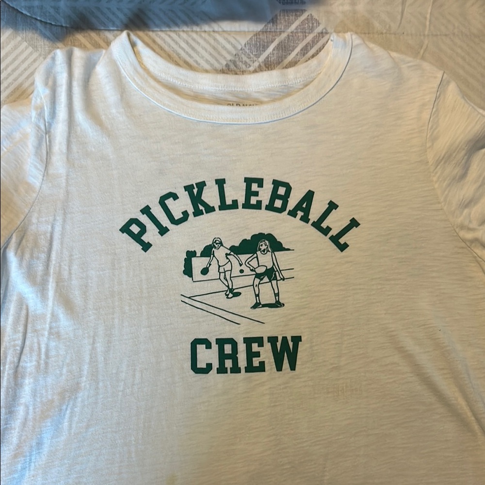 White Pickleball Crew T-Shirt